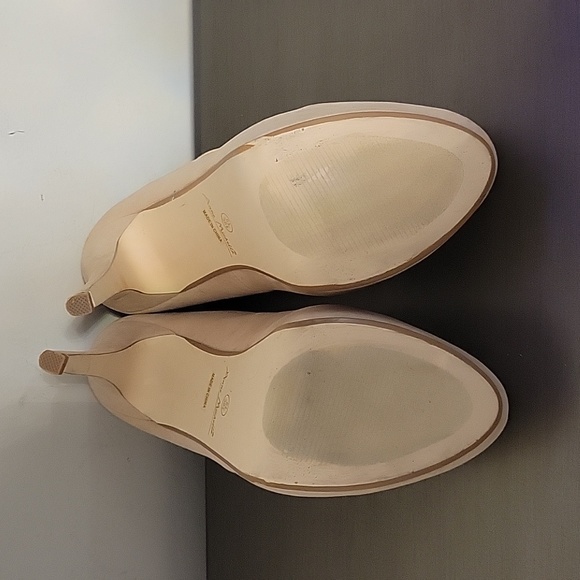 Anne Michelle Real Love Tan Faux Suede Back Zip Platform High Heels Size 8.5M - Picture 6 of 9